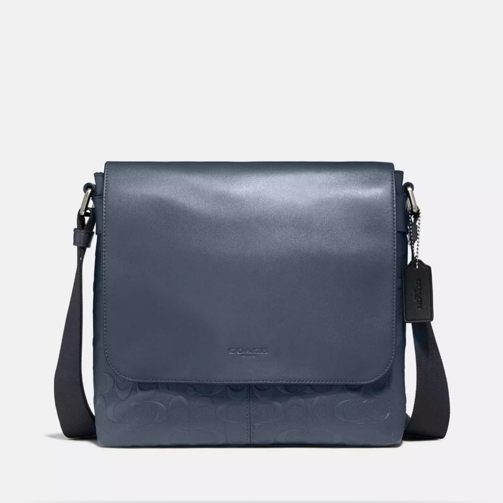 Coach Charles Small Messenger In Signature Leather #F28577